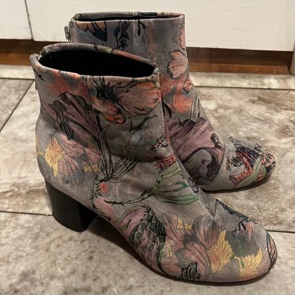 Rag & Bone Drea Velvet Floral Ankle Boots